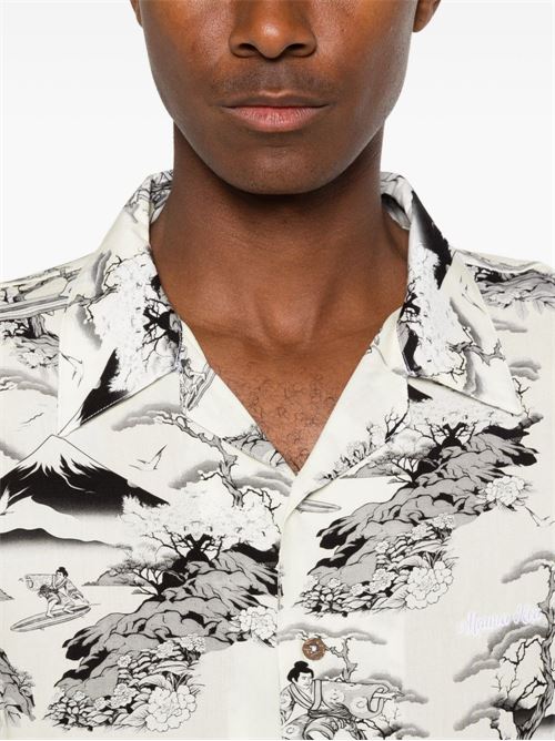 Camicia uomo manica corta con fantasia all-over MAUNA KEA | MKU142SN